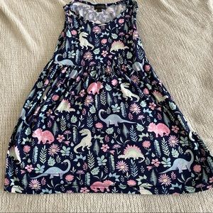 Dino little girls dress